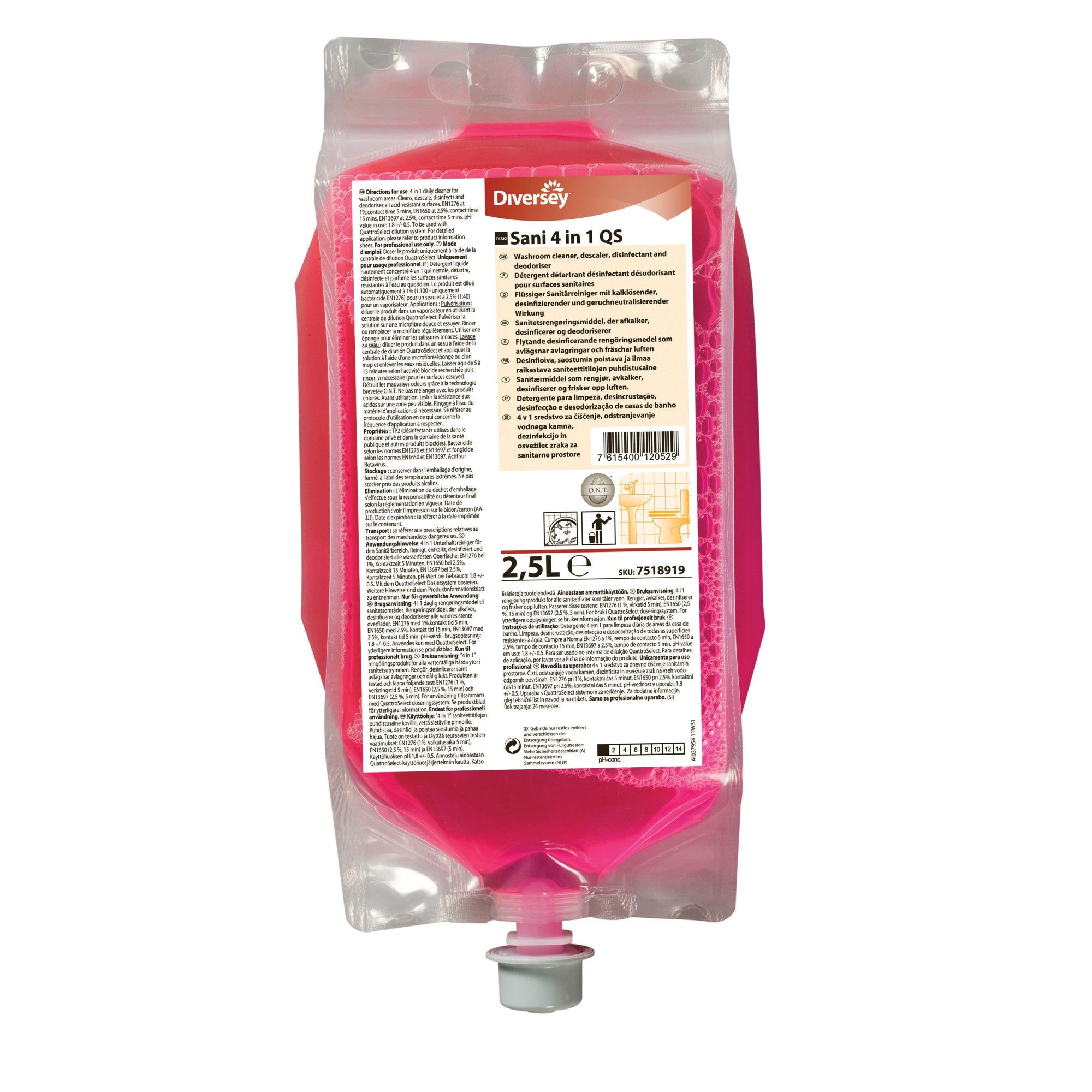 Detergent detartrant igienizant TASKI Sani 4 in 1 QS  Diversey  2.5L